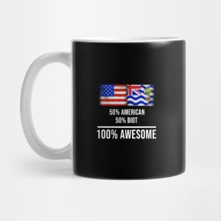 50% American 50% Biot 100% Awesome - Gift for Biot Heritage From British Indian Ocean Territory Mug